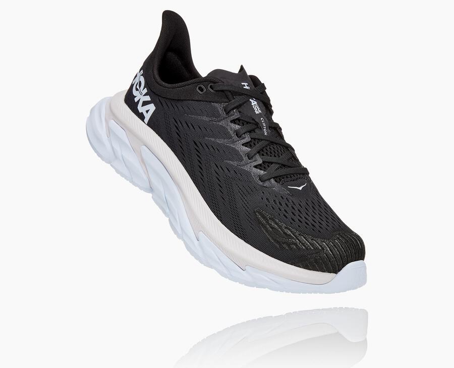 Hoka One One Hardloopschoenen Heren - Clifton Edge - Zwart/Wit - OA9471206